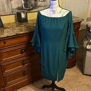Super cute off the shoulder dress, size 10.